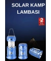 Solar Şarjlı Kamp Lambası Güneş Enerjili Kızaklı Kamp Feneri Çadır Feneri Led Işıldak
