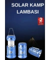 Solar Şarjlı Kamp Lambası Güneş Enerjili Kızaklı Kamp Feneri Çadır Feneri Led Işıldak