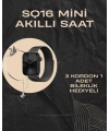 SQ-16 Mini Series 10 Akıllı Saat | Şık ve Hafif Tasarım, 3 Kordon Seçeneği