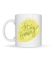 Stay Humble Porselen Kupa MODEL 129 – Minimal Motivasyon Kupası, Şık Tasarım, Günlük Kahve & Çay Kupası