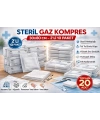 Steril Gaz Kompres 30x80 cm 2li 10 Paket Tel Tel Spanç Steril Gazlı Bez Yara Bakım Kompresi