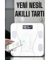 Tartı Baskül Dijital Elektronik Tartı Vücut Analiz Wifi Akıllı Yağ Ölçer