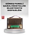 Taşınabilir Hoparlör Güneş Panelli Bluetooth USB SD FM AM SW Radyo