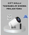Taşınabilir Projeksiyon Cihazı 4K Destekli Wi-Fi Kablosuz Ekran Yansıtma