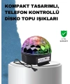Taşınabilir RGB Disko Topu Bluetooth ve Uzaktan Kumanda Özellikli