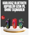 Taşınabilir Şarjlı Bluetooth Hoparlör Güçlü Bas