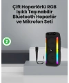 Taşınabilir Şarjlı Hoparlör USB, SD Kart, AUX Girişli