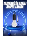 Taşınabilir Şarjlı Led Ampul Askılı Lamba Kamp Bahçe Lambası