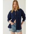 Tek cepli müslin gömlek lacivert pt