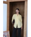 Tek cepli müslin gömlek sarı