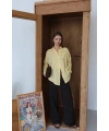 Tek cepli müslin gömlek sarı