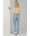 Tek Omuz İpli Bluz Sarı T4328