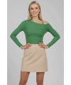 Tek Omuz İpli Bluz Yeşil T4328