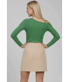 Tek Omuz İpli Bluz Yeşil T4328