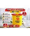 Tıbbi Atık Kovası 10 Litre 1 Adet Kapaklı Tıbbi Atık Kutusu Enfekte Atık Kovası