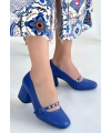 Tino Mavi Cilt Topuklu Ayakkabı