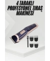 Tıraş Makinesi 4 Başlıklı Paslanmaz Çelik Bıçaklı Tüm Saç Tiplerine Uygun