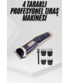 Tıraş Makinesi 4 Başlıklı Paslanmaz Çelik Bıçaklı Tüm Saç Tiplerine Uygun