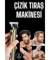Tıraş Makinesi Şarjlı Profesyonel Saç Kesme Makinesi Gold Çizik Tıraş