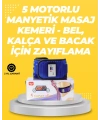 Titreşimli Masaj Kemeri 20 Mıknatıs 5 Motorlu