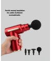 Titreşimli Masaj Tabancası 4 Başlıklı 6 Hız Ayarlı Kas Rahatlatıcı