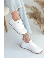 Tone Beyaz Cilt Bağcıklı Spor Ayakkabı