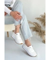 Tone Beyaz Cilt Bağcıklı Spor Ayakkabı