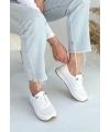 Tone Beyaz Cilt Bağcıklı Spor Ayakkabı