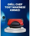 Tost Makinesi Kırmızı Döküm Plaka 6+ Dilim Çok Kapasiteli Izgara