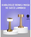 Touch Gece Lambası – Dokunmatik Kontrol, Kablosuz Kullanım, Metal Gövde