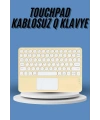 Touchpad Tüm Cihazlara Uyumlu Bluetooth Klavye Touchpad Slim Kablosuz Wifi Q Klavye