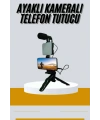 Tripod Telefon Tutucu Kumandalı Mikrofon Led Işık Vlog Video Kayıt