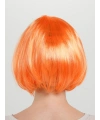 Turuncu Renk Küt Parti Peruğu Kısa Takma Saç