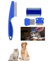 Tüy Fırçası Bit Tarağı Seti Evcil Hayvan Tüy Toplayıcı Bit Pire Önleyici Tarak