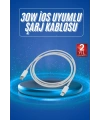 Type-C Ligtning 30W İOS Şarj Kablosu Hızlı Şarj Kablosu