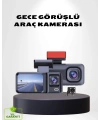 Üç Kameralı Dash Cam 170° Geniş Açılı Full HD Gece Görüşlü