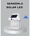 Üç Modlu Güneş Enerjili Duvar Lambası 1800mAh Bataryalı ve Hareket Sensörlü