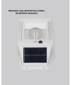 Üç Modlu Güneş Enerjili Duvar Lambası 1800mAh Bataryalı ve Hareket Sensörlü