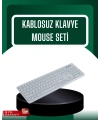 USB Alıcılı Kablosuz Klavye Mouse - Geniş Uyumluluk, Sessiz Tuşlar