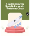 USB Destekli 4 Başlıklı Siyah Nokta Vakum Cihazı – Gözenek Temizleyici ve Cilt Yenileyici Bakım Aleti
