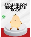 USB Şarjlı Armut Gece Lambası Dokunmatik Renk Değişimli