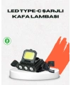 USB Şarjlı Kafa Feneri 800 Lumen Ayarlanabilir COB ve XPE LED