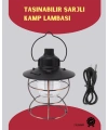 USB Şarjlı Retro LED Kamp Feneri – 4 Işık Modu, Su Geçirmez, Taşınabilir