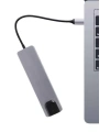 Usb Type-c Hub Dönüştürücü Çevirici Çoklayıcı Macbook Çevirici 8 Portlu