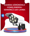 Uzaktan Kumandalı Güneş Enerjili LED Güvenlik Lambası Kamera Tipi Hareket Sensörlü