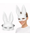 Uzun Kulaklı Beyaz Lüks Tavşan Maskesi