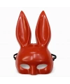 Uzun Kulaklı Kırmızı Lüks Tavşan Maskesi