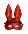 Uzun Kulaklı Kırmızı Lüks Tavşan Maskesi