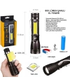 Uzun Menzilli EL Feneri Mıknatıslı Watton Wt-602