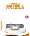 Uzun Menzilli Sensörlü LED Kafa Lambası Kamp ve Yürüyüş